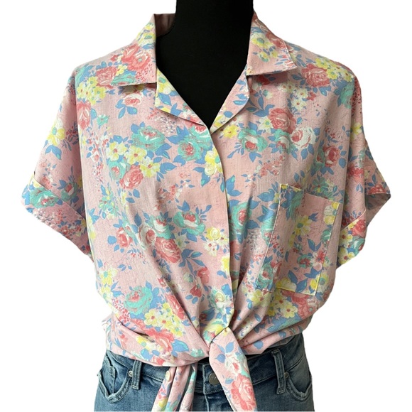 Cabin Creek Tops - Vintage 90s Cabin Creek Cottagcore Floral Blouse